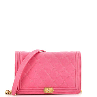 Chanel Boy Wallet on Chain Quilted Caviar