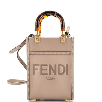 Fendi Sunshine Shopper Tote Leather Mini