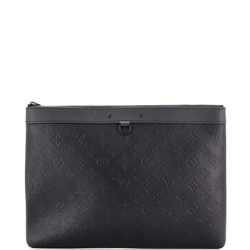 Louis Vuitton Discovery Pochette Monogram Shadow Leather GM