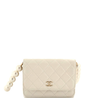Chanel 20A Mini Crystal Pearls Chain Mini Rectangular Flap Bag | Dearluxe
