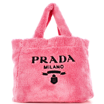 Prada Logo Tote Terry Cloth