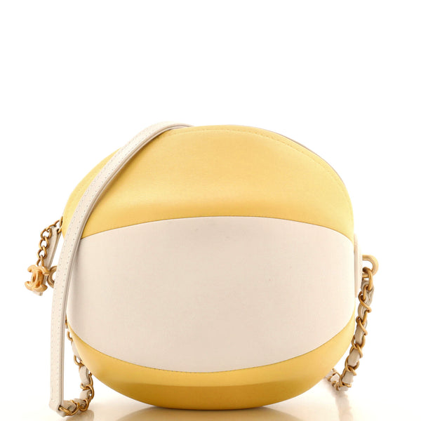 Chanel Beach Ball Shoulder Bag Calfskin Leather Small Multicolor