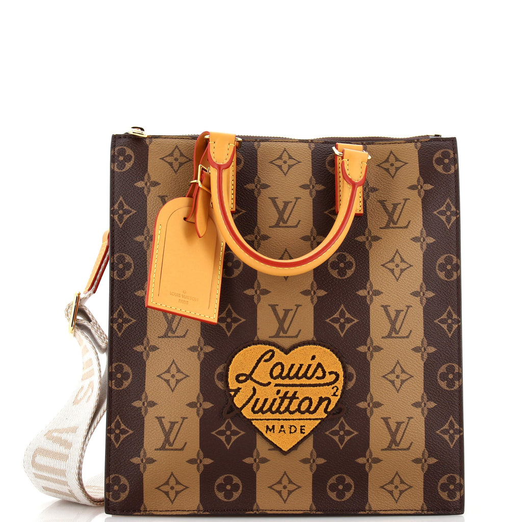 Louis Vuitton x Nigo Sac Plat Cross Monogram Stripes Brown in