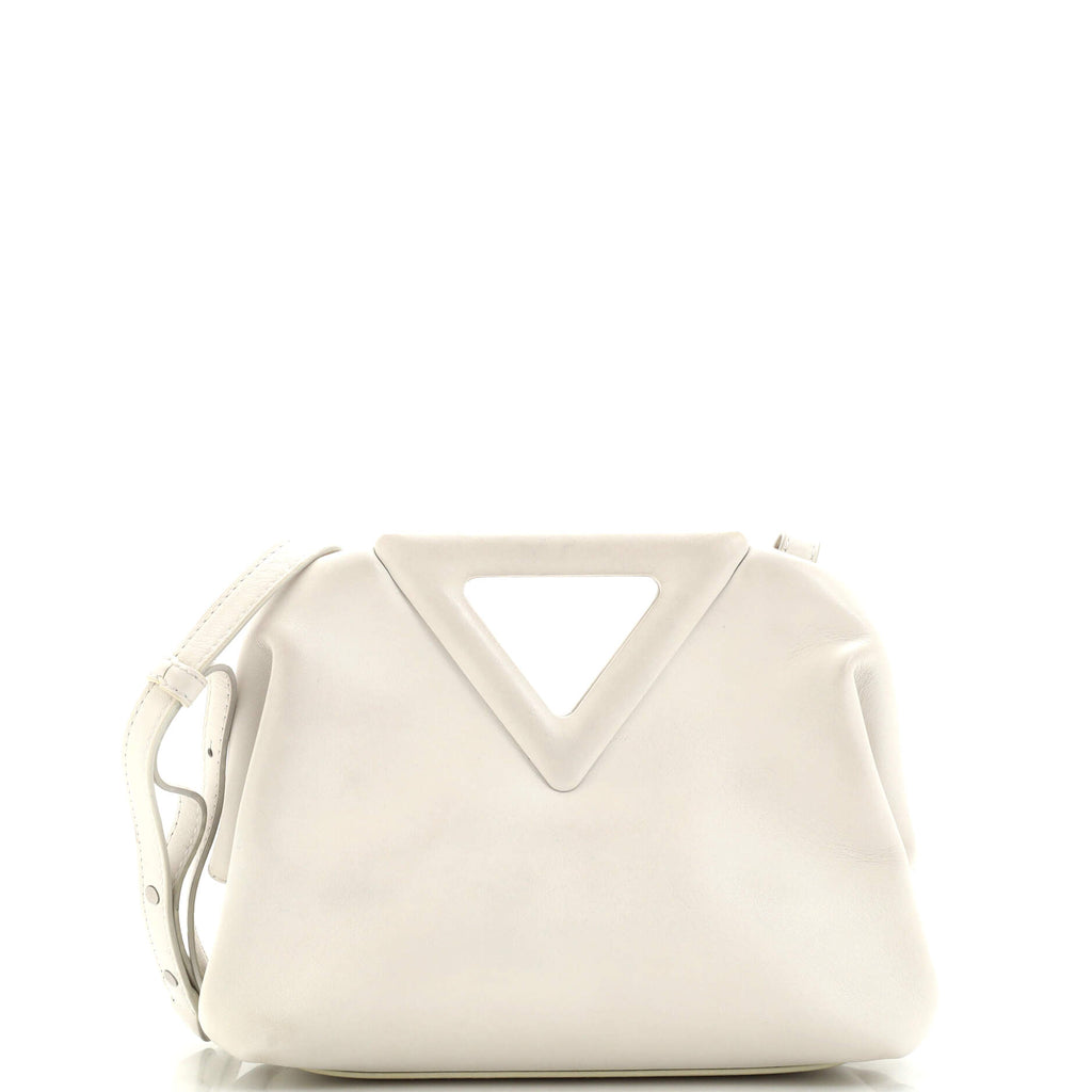 Bottega Veneta Point Shoulder Bag Leather Small White 221769375