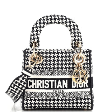 Christian Dior Lady D-Lite Bag Embroidered Canvas Mini