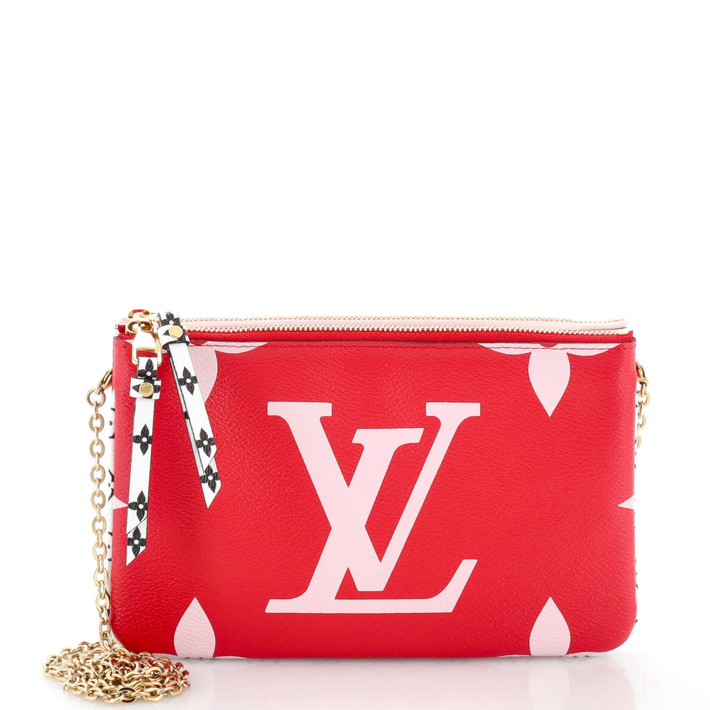 Louis Vuitton Double Zip Pochette Limited Edition Colored Monogram Giant Red  22176938