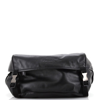 Prada Double Buckle Flap Camera Bag Soft Calf Medium