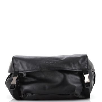 Prada Double Buckle Flap Camera Bag Soft Calf Medium