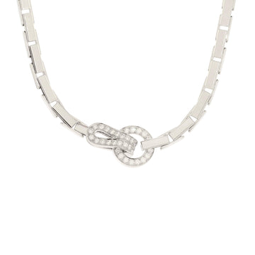 Cartier Agrafe Necklace 18K White Gold with Diamonds