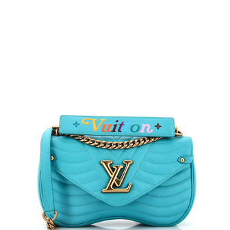 Louis Vuitton New Wave Chain Bag Quilted Leather PM Blue 2246421