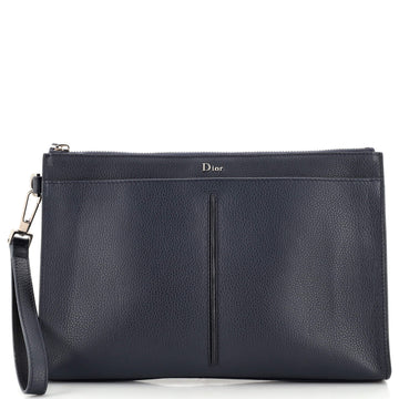 Christian Dior Homme Logo Clutch Leather