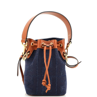 Fendi Mon Tresor Bucket Bag Zucca Denim Mini