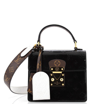 Louis Vuitton Spring Street NM Handbag Monogram Vernis with Monogram Canvas and Epi Leather