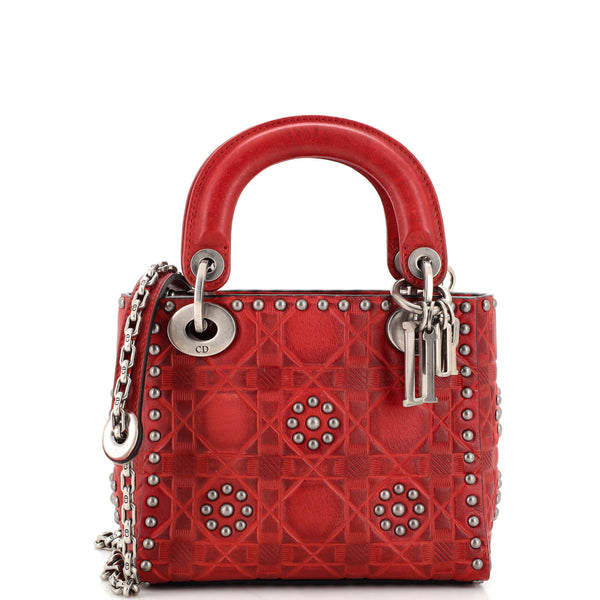 Christian Dior Metallic Mini Cannage Lady Bag