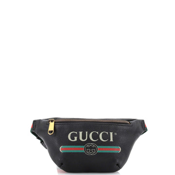 Gucci Logo Belt Bag Printed Leather Small
