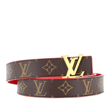 Louis Vuitton LV Initiales Reversible Belt Monogram Canvas and Leather Medium