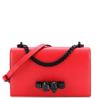 Alexander McQueen Jewelled Flap Satchel Leather Medium