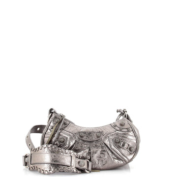 Balenciaga Le Cagole Giant Studs Shoulder Bag Leather XS