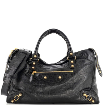 Balenciaga City Giant Studs Bag Leather Medium