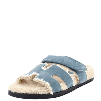 Hermes Women's Chypre Sandals Suede with Shearling