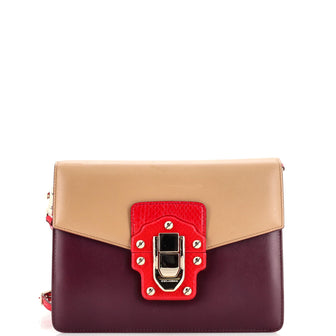 Dolce & Gabbana Lucia Shoulder Bag Python and Leather with Crocodile