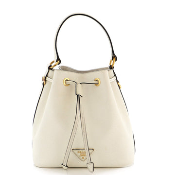 Prada Top Handle Bucket Bag Saffiano Leather Small
