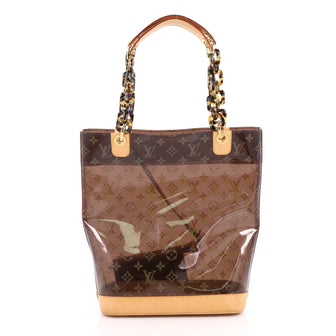 Louis Vuitton Sac Ambre Handbag Monogram Vinyl MM Brown 2219001