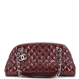 Chanel Just Mademoiselle Bag Quilted Patent Medium