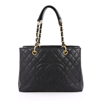 Chanel Grand Shopping Tote Quilted Caviar Black