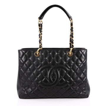 Chanel Grand Shopping Tote Quilted Caviar Black