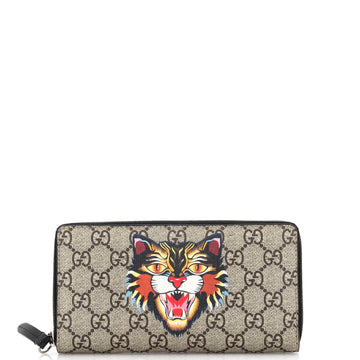 Gucci Zip Around Wallet Printed GG Coated Canvas