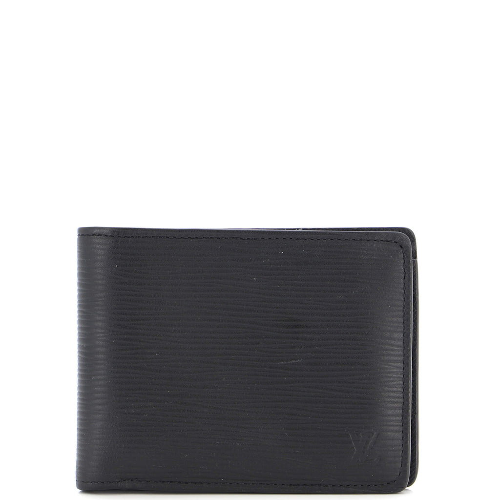 Louis Vuitton Billfold Wallet Multiple Circle Logo Black in Epi