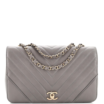 Chanel Statement Flap Bag Chevron Calfskin Medium