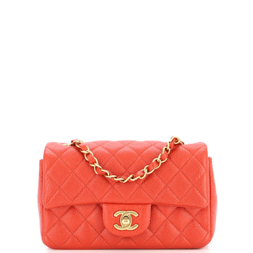 Chanel Classic Single Flap Bag Quilted Caviar Mini