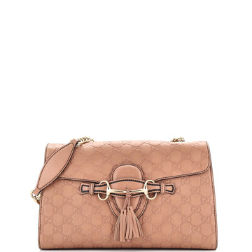 Gucci Emily Chain Flap Bag Guccissima Leather Medium