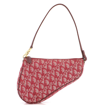 Christian Dior Vintage Saddle Bag Diorissimo Canvas Mini