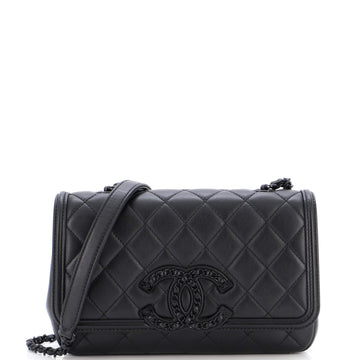Chanel Filigree Flap Bag Quilted Lambskin with Chain Detail Small