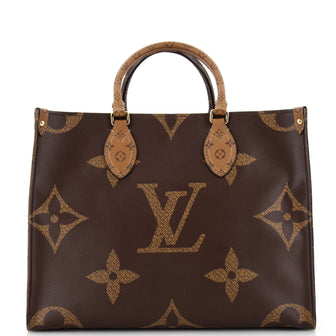 Louis Vuitton On The Go Tote MM Brown Monogram Reverse Leather