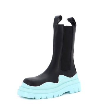 Bottega Veneta Women's Tire Chelsea Boots Leather and Rubber