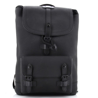 Louis Vuitton Taurillon Christopher Slim Backpack - Black