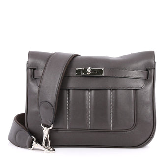  Hermes Berline Handbag Swift 28 Gray 2221701