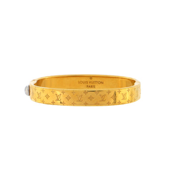 Louis Vuitton Nanogram Cuff Bracelet Gold