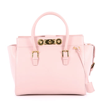 Versace Signature Lock Tote Leather Large Pink 2221901