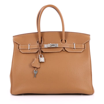 Hermes Birkin Handbag Brown Togo with Palladium Hardware 2222101
