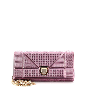 Christian Dior Diorama Croisiere Chain Wallet Cannage Embossed Calfskin