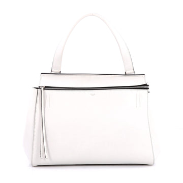 Celine Edge Bag Leather Medium White 2222301