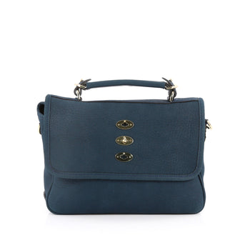 Mulberry Bryn Shoulder Bag Leather Large Blue 2222501