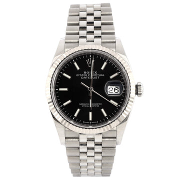 Rolex Oyster Perpetual Datejust Automatic Watch Stainless Steel and White Gold 36