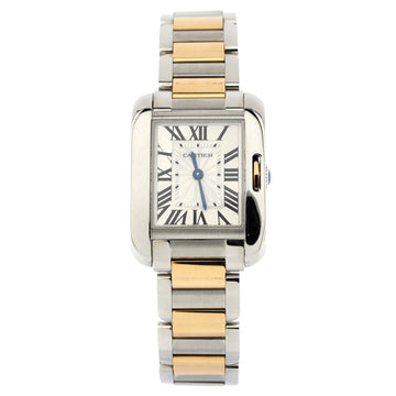 Cartier Tank Anglaise Quartz Watch Stainless Steel and Yellow Gold 23