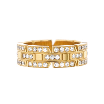 Cartier Tank Francaise Band Ring 18K Yellow Gold and Diamonds